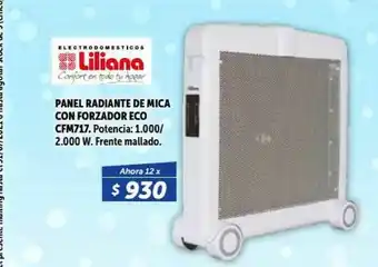 Belgrano Hogar Liliana Panel Radiante De Mica Con Forzador Eco Cfm717 oferta
