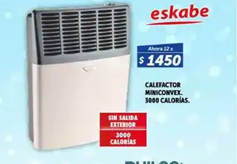 Belgrano Hogar Eskabe Calefactor Miniconvex. 3000 Calorías oferta