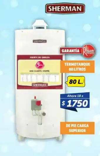 Belgrano Hogar Sherman Termotanque 80 Litros oferta