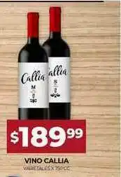 Supermercados Tadicor Vino Callia oferta
