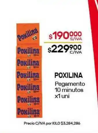 Nini Mayorista Poxilina Pegamento 10 minutos x1 uni oferta