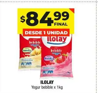 Maxi Ofertas Ilolay Yogur Bebible x 1kg oferta