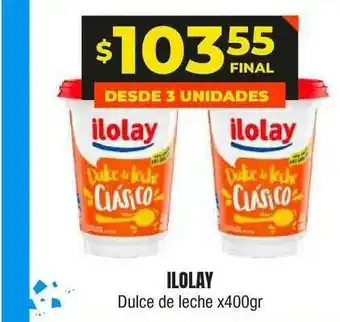 Maxi Ofertas Ilolay Dulce de leche x 400gr oferta