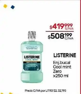 Nini Mayorista Listerine enj.bucal cool mint zero oferta