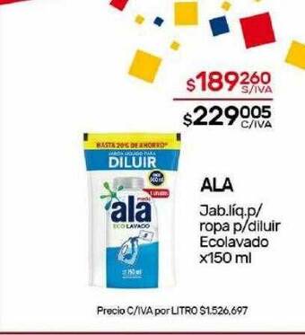Nini Mayorista Ala jab.líq .p ropa p diluir ecolavado oferta