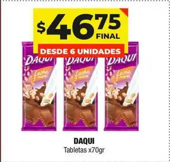 Maxi Ofertas Daqui Tabletas x 70gr oferta