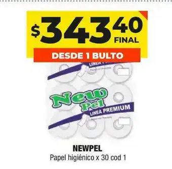 Maxi Ofertas Newpel Papel Higiénico x 30 cod 1 oferta