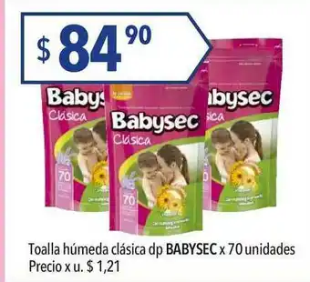 Hergo Babysec Toalla Húmeda Clásica Dp x 70unidades oferta