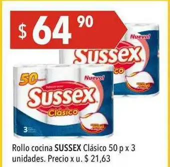 Hergo Sussex Rollo cocina Clásico 50 p x 3 unidades oferta