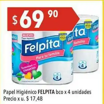 Hergo Felpita Papel Higiénico Bco x 4 unidades oferta