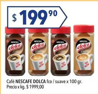 Hergo Nescafe Dolca Café Fco Suave x 100gr. oferta