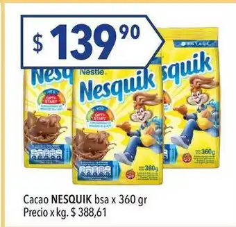 Hergo Nesquik Cacao Bsa x 360gr oferta