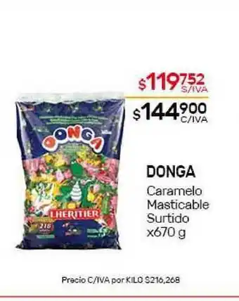 Nini Mayorista Donga Caramelo Masticable Surtido x670g oferta