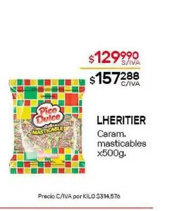 Nini Mayorista Lheritier Caram. masticables x500g oferta