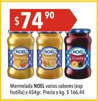 Hergo Noel Mermelada varios sabores (exp frutilla) x 454gr. oferta