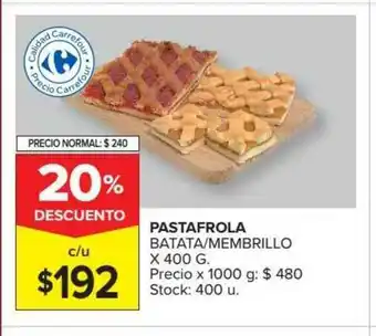 Carrefour Market Pastafrola Batata Membrillo x 400g oferta