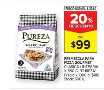 Carrefour Market "Pureza" Premezcla Para Pizza Gourmet Clásica Integral x 550g oferta