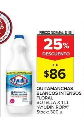 Carrefour Market "Ayudín Ropa" Blancos Intensos Floral Botella x 1lt. oferta