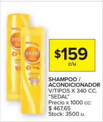 Carrefour Market "Sedal" Shampoo Acondicionador V Tipos x 340 cc oferta