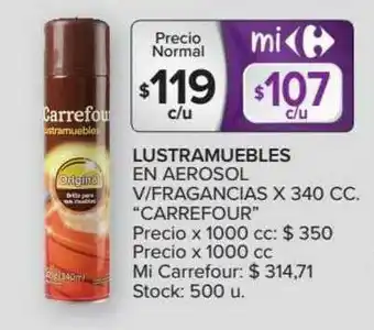 Carrefour Market "Carrefour" Lustramuebles En Aerosol V Fragancias x 340cc oferta