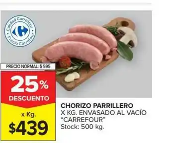Carrefour Market Chorizo Parrillero x kg oferta