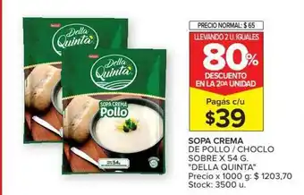 Carrefour Market Sopa Crama De Pollo Choclo Sobre x 54g oferta