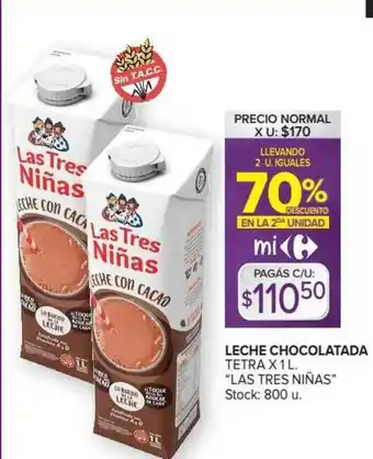 Carrefour Market Leche Chocolatada Tetra x 1L oferta