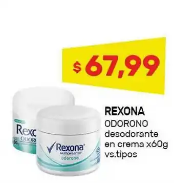 Nini Mayorista Rexona Odorono desodorante en crema x60g vs. tipos oferta
