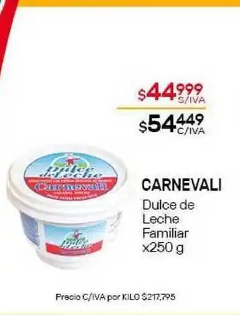 Nini Mayorista Carnevali Dulce de Leche Familiar x250g oferta