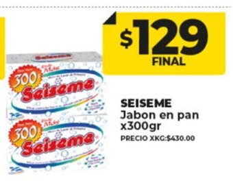 Supermayorista Vital Seiseme Jabon en Pan x 300gr oferta