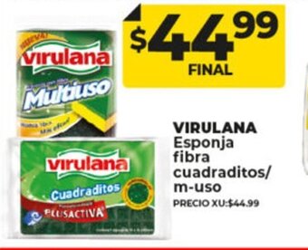 Supermayorista Vital Virulana Esponja Fibra Cuadraditos/m-uso oferta