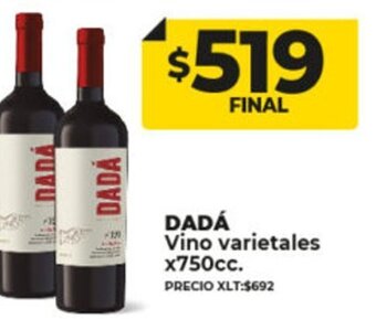 Supermayorista Vital Dadá Vino Varietales x 750cc oferta