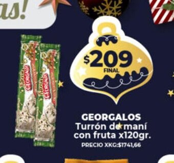 Supermayorista Vital Georgalos Turrón de Maní Con Fruta x 120gr oferta