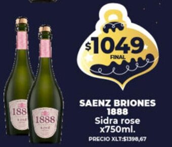 Supermayorista Vital Saenz Briones 1888 Sidra Rose x 750ml oferta
