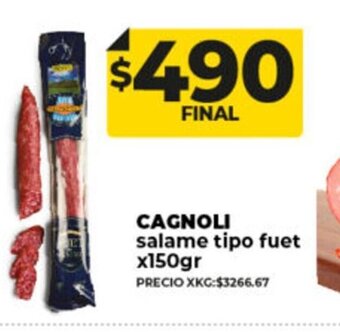 Supermayorista Vital Cagnoli Salame Tipo Fuet x 150gr oferta