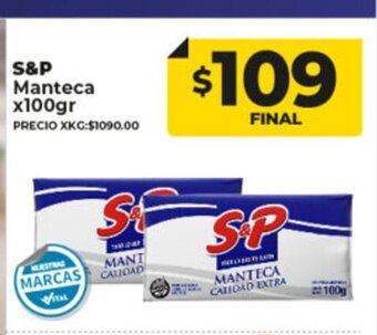 Supermayorista Vital S&P Manteca x 100gr oferta