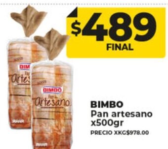 Supermayorista Vital Bimbo Pan Artesano x 500gr oferta