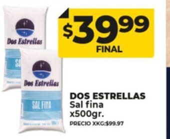 Supermayorista Vital Dos Estrellas Sal Fina x 500gr oferta