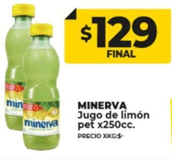 Supermayorista Vital Minerva Jugo de Limón pet x 250cc oferta