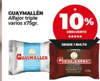 Supermayorista Vital Guaymallén Alfajor Triple Varios x 75gr oferta
