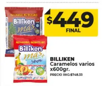 Supermayorista Vital Billiken Caramelos Varios x600gr oferta