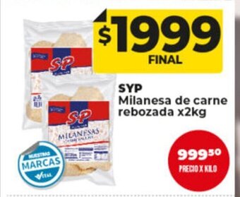 Supermayorista Vital Syp Milanesa de Carne Rebozada x 2kg oferta