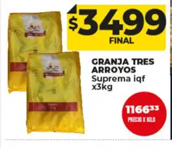 Supermayorista Vital Granja Tres Arroyos Suprema Iqf x 3kg oferta