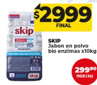 Supermayorista Vital Skip Jabon en Polvo Bio Enzimas x 10kg oferta