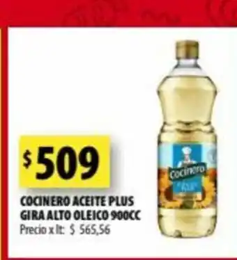 Punto Mayorista Cocinero Aceite Plus Gira Alto Olejco 900cc oferta