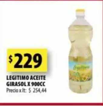 Punto Mayorista Legitimo Aceite Girasol x 900cc oferta