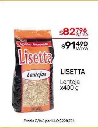 Nini Mayorista Lisetta Lenteja x400g oferta
