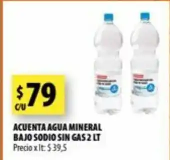 Punto Mayorista Acuenta Agua Mineral Bajo Sodio Sin Gas 2lt oferta