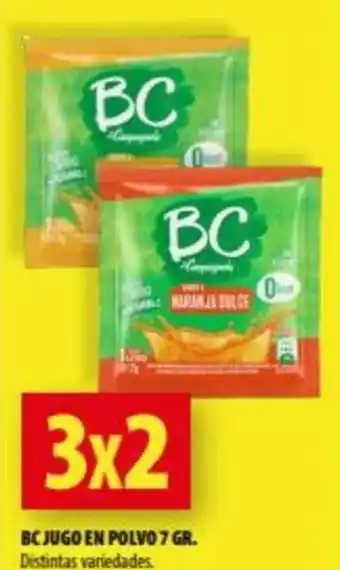 Punto Mayorista BC Jugo en Polvo 7gr oferta