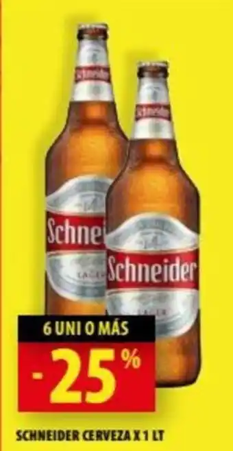Punto Mayorista Schneider Cerveza x 1lt oferta